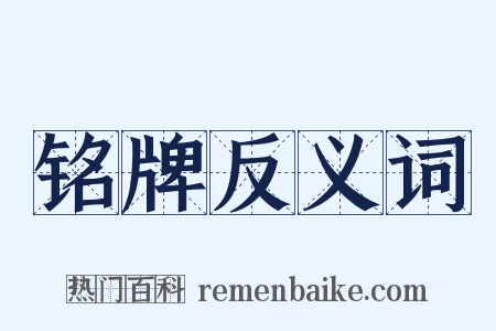 铭牌反义词是什么意思的图片